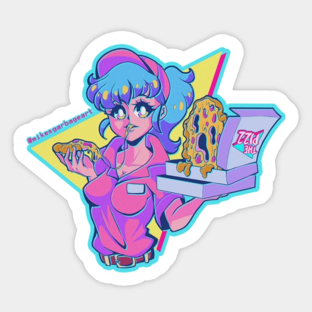 pizza-chan Sticker by Mikesgarbageart